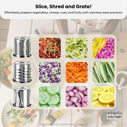 Kitchee Slicer Shredder Grater 3 Attachments - Compatible with KitchenAid Mixer - Appliances > Kitchen Appliances >