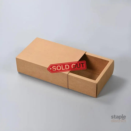 Kraft Paper Drawer Box Packaging Gift Storage Organiser Small Kraft Boxes - 18x11x4cm - Commercial > Packaging >