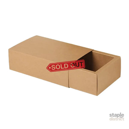 Kraft Paper Drawer Box Packaging Gift Storage Organiser Small Kraft Boxes - 20.5x15.5x4cm - Commercial > Packaging >