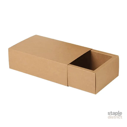 Kraft Paper Drawer Box Packaging Gift Storage Organiser Small Kraft Boxes - 25x8x4cm - Commercial > Packaging > Postage