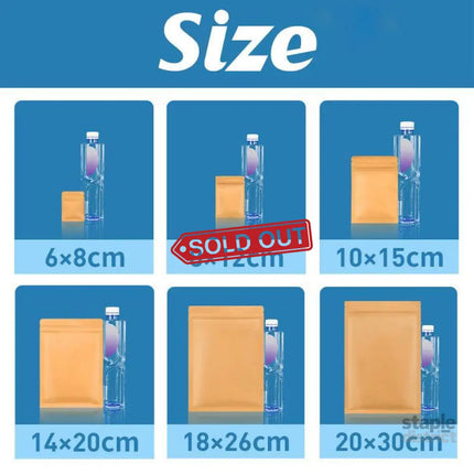 Kraft Paper Mylar Storage Self Seal Packing Pouches Aluminum Foil Packaging Bag - 14*20cm - Commercial > Packaging >