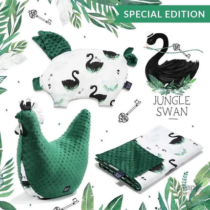 La Millou Light Blanket Large 110*140cm JUNGLE SWAN | Green-2006733452153589761
