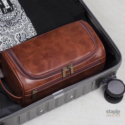 Large Capacity Waterproof Travel Toiletry Bag Cosmetic Organizer Multifunctional - Brown - Health & Beauty > Cosmetic