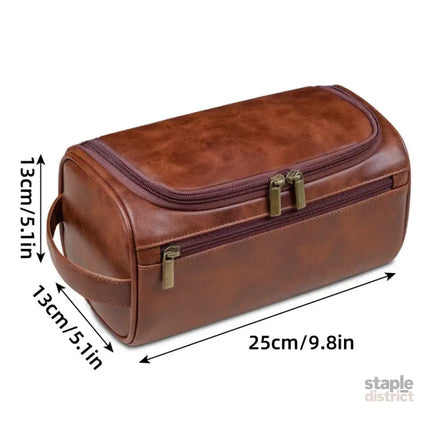 Large Capacity Waterproof Travel Toiletry Bag Cosmetic Organizer Multifunctional - Brown - Health & Beauty > Cosmetic