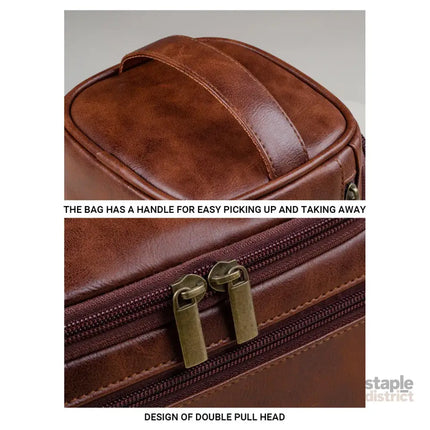 Large Capacity Waterproof Travel Toiletry Bag Cosmetic Organizer Multifunctional - Brown - Health & Beauty > Cosmetic