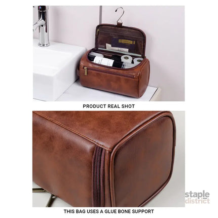 Large Capacity Waterproof Travel Toiletry Bag Cosmetic Organizer Multifunctional - Brown - Health & Beauty > Cosmetic
