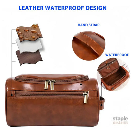 Large Capacity Waterproof Travel Toiletry Bag Cosmetic Organizer Multifunctional - Brown - Health & Beauty > Cosmetic