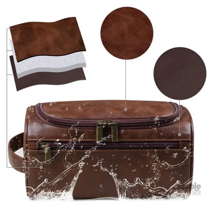 Large Capacity Waterproof Travel Toiletry Bag Cosmetic Organizer Multifunctional - Brown - Health & Beauty > Cosmetic