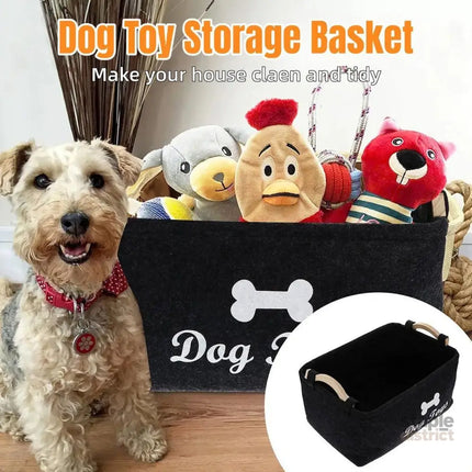 Large Felt Storage Basket for Dog Toys Dirty Clothes Sundries Home Organizer - Baby & Kids > Kid’s Furniture > Toy Boxes