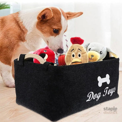 Large Felt Storage Basket for Dog Toys Dirty Clothes Sundries Home Organizer - Baby & Kids > Kid’s Furniture > Toy Boxes