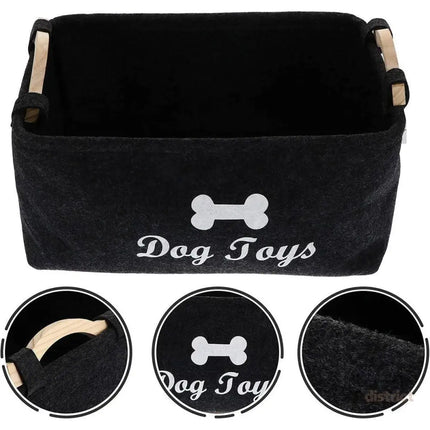 Large Felt Storage Basket for Dog Toys Dirty Clothes Sundries Home Organizer - Baby & Kids > Kid’s Furniture > Toy Boxes