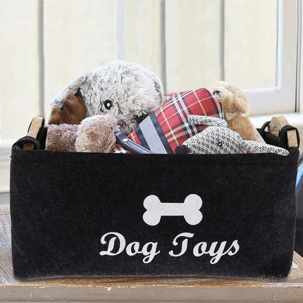Large Felt Storage Basket for Dog Toys Dirty Clothes Sundries Home Organizer - Baby & Kids > Kid’s Furniture > Toy Boxes