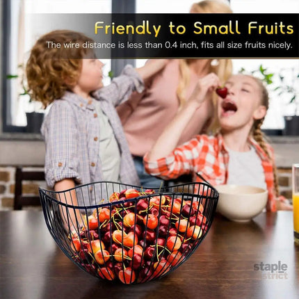 Large Iron Fruit Storage Basket Home Decor Snack Candy Plate Living Room Basket - Gold - Commercial > Packaging >
