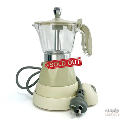 Latest Styles Electric Aluminum Espresso Moka Coffee Maker 3cups Italian Classic - Cream - Appliances > Kitchen