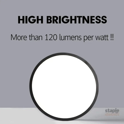 LED Ceiling Light Fixture Natural Light 24W 4500K,Black - Home & Garden > Lighting > Ceiling Lights