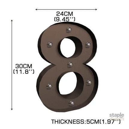 LED Metal Number Lights Free Standing-2006733354837348354
