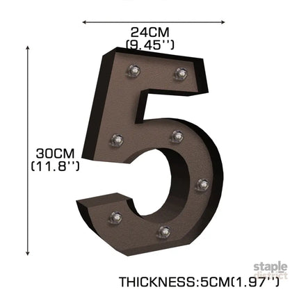 LED Metal Number Lights Free Standing-2006733354501804034