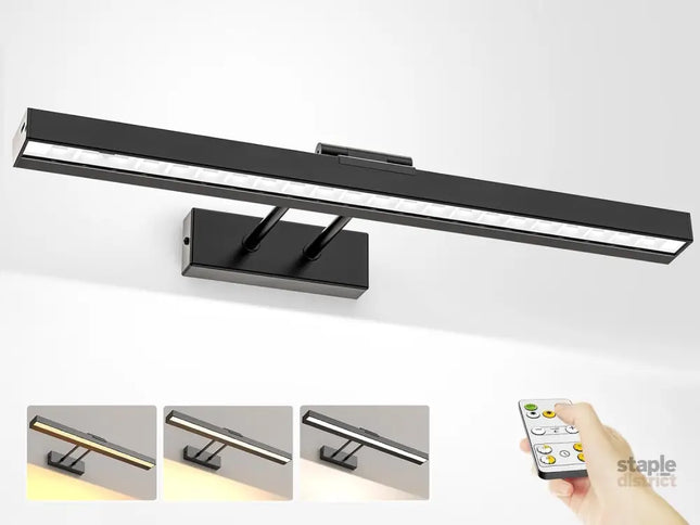 Picture Light Battery Operated 16in Wireless Art Light for Paintings Color Temperature Adjustable Dimmable Battery