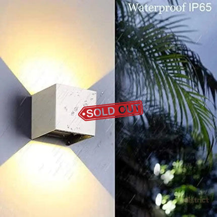 LED Wall Light 12W Square Shaped LED Wall Lamp with Adjustable Angle Design Modern Aluminum Wall Sconce Lighting IP65