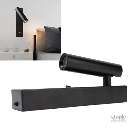 LED Wall Reading Light Simple Stylish Wall Mounted Light with Switch USB Port for Indoor Bedroom 100‑240V - Home &