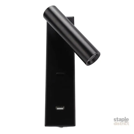 LED Wall Reading Light Simple Stylish Wall Mounted Light with Switch USB Port for Indoor Bedroom 100‑240V - Home &