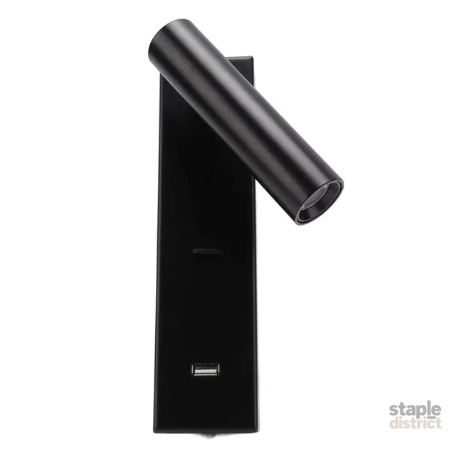 LED Wall Reading Light Simple Stylish Wall Mounted Light with Switch USB Port for Indoor Bedroom 100‑240V - Home &