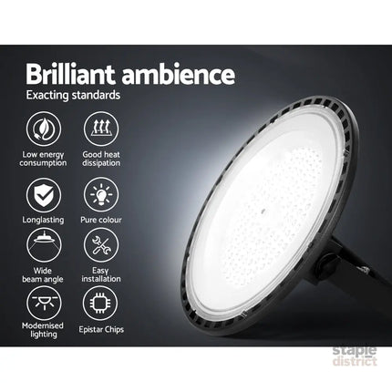 Leier High Bay Light LED 100W Industrial Lamp Workshop Warehouse Factory Lights - Home & Garden > Lighting > Ceiling