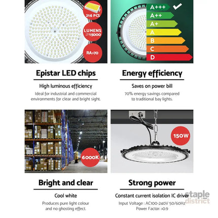 Leier High Bay Light LED 150W Industrial Lamp Workshop Warehouse Factory Lights - Home & Garden > Lighting > Ceiling