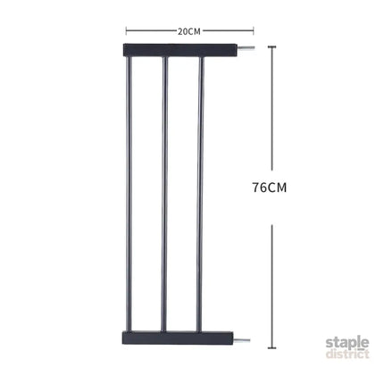 Levede Baby Safety Gate Adjustable Pet Black 20cm Extension-2006733311191420930