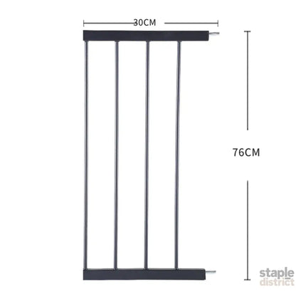 Levede Baby Safety Gate Adjustable Pet Black 30cm Extension-2018816616447479810
