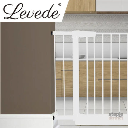 Levede Baby Safety Gate Adjustable Pet White 10cm Extension-2029387279331627014