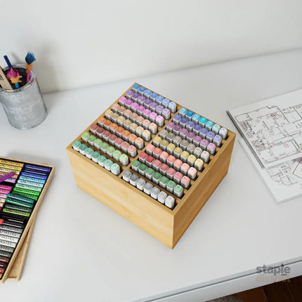 Levede Bamboo Marker Organizer Large Capacity Holder-2029387216006025223