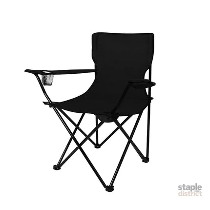 Levede Camping Chairs Folding Arm Foldable Black-2006733106232561664