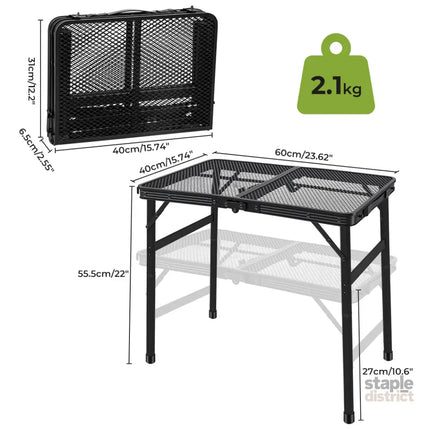 Levede Camping Table Mesh Desktop Lightweight Portable Folding Grill Desk-2050056781790580738