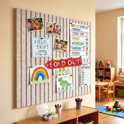 Levede Cork Boards Alternative 6 Pcs 30cmx30cm Felt Bulletin Board Tiles Coustic-2050059006105489415