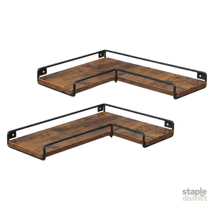 Levede Floating Shelf DIY Corner Wall Shelf 2Pcs Storage Display Rack Bedroom-2050059024665284616
