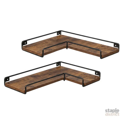 Levede Floating Shelf DIY Corner Wall Shelf 2Pcs Storage Display Rack Bedroom-2050059024665284608