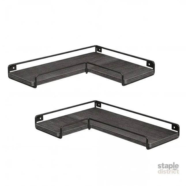 Levede Floating Shelves 2Pcs DIY Corner Wall Shelf Storage Display Rack Bedroom-2050059024489123841