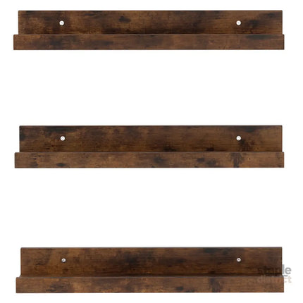 Levede Floating Shelves 3 Pack Wall Mounted Wood Storage Display Rack Room Decor-2050056792897097729