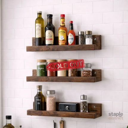 Levede Floating Shelves 3 Pack Wall Mounted Wood Storage Display Rack Room Decor-2050056792897097735