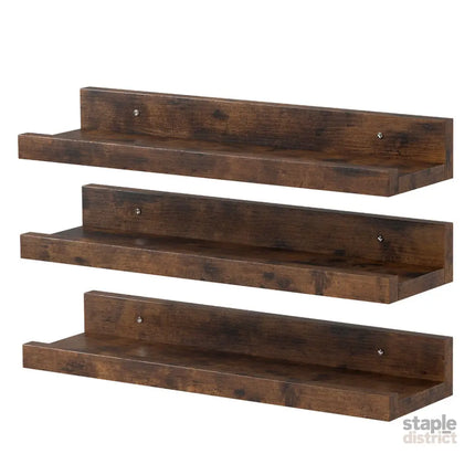 Levede Floating Shelves 3 Pack Wall Mounted Wood Storage Display Rack Room Decor-2050056792897097728