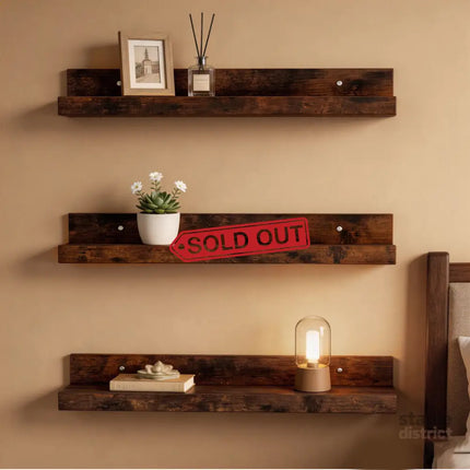 Levede Floating Shelves 3 Pack Wall Mounted Wood Storage Display Rack Room Decor-2050056792897097734