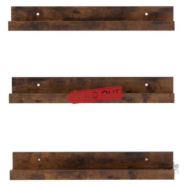 Levede Floating Shelves 3 Pack Wall Mounted Wood Storage Display Rack Room Decor-2050056792897097729