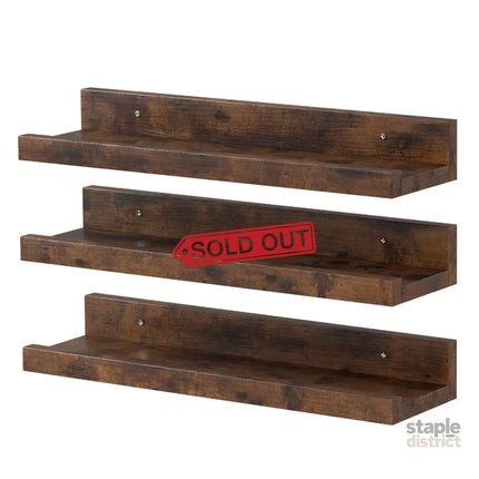 Levede Floating Shelves 3 Pack Wall Mounted Wood Storage Display Rack Room Decor-2050056792897097728
