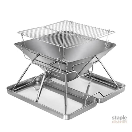 Levede Folding BBQ Portable Charcoal Grill 2-IN-1-2006732907498049544
