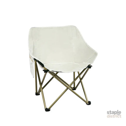 Levede Folding Camping Moon Chair Lightweight Beige-2018816695149400064