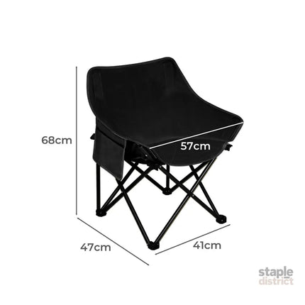 Levede Folding Camping Moon Chair Lightweight Black-2018816697703731202