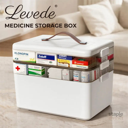 Levede Medical Storage Box Three Layer Medicine Case-2050056827550437376