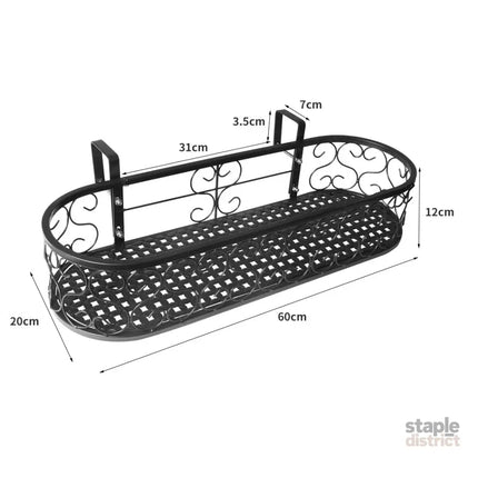 Levede Plant Stand Outdoor Indoor Home Black Oval-2018816694297956354