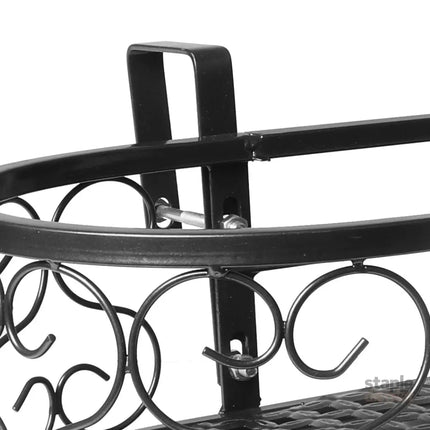 Levede Plant Stand Outdoor Indoor Home Black Oval-2018816694297956355